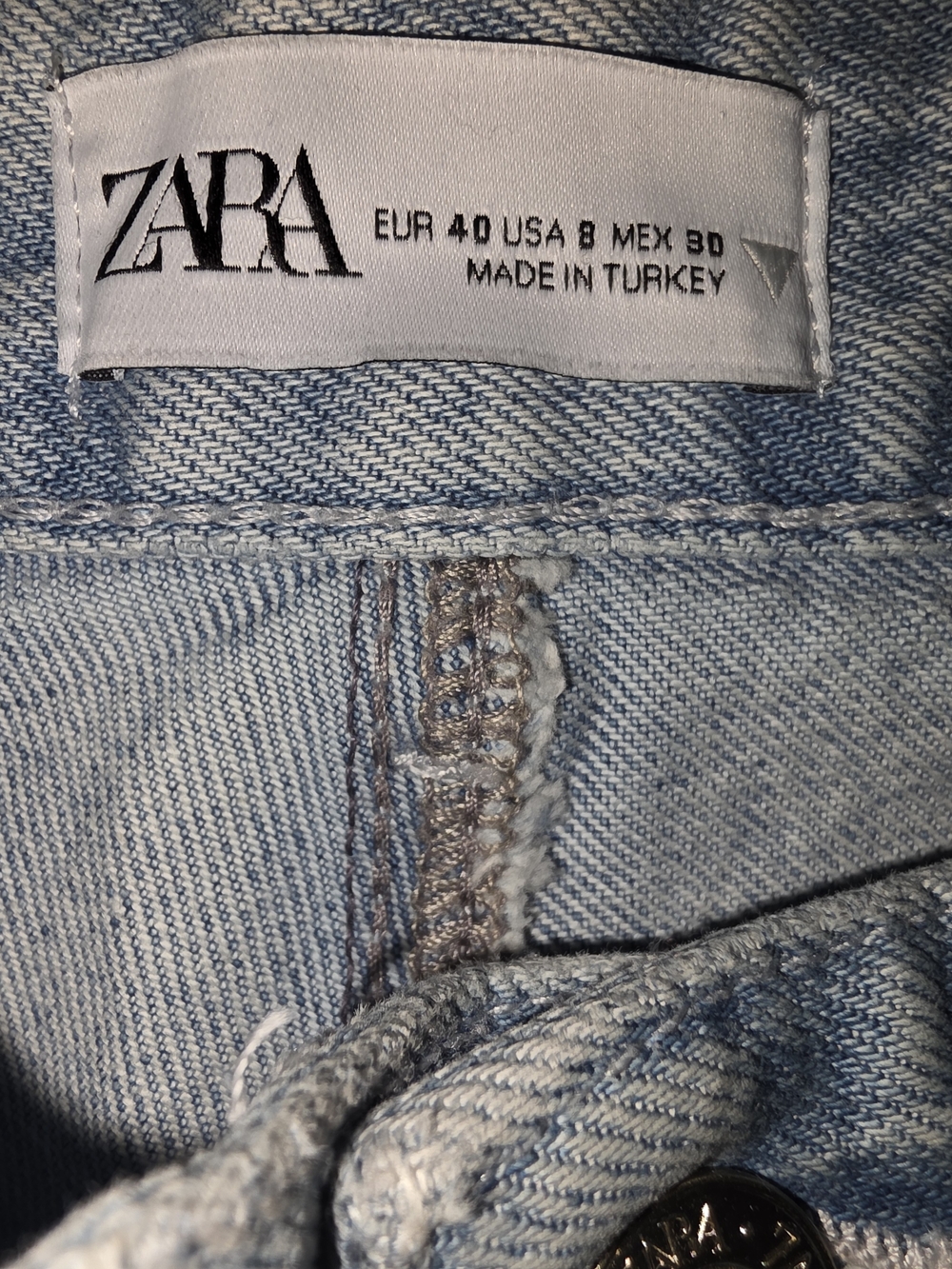 Zara Light Wash Straight-Leg Women's Jeans - Picture 5 of 6